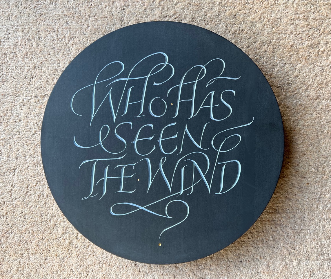 Emi Gordon slate lettering panel 