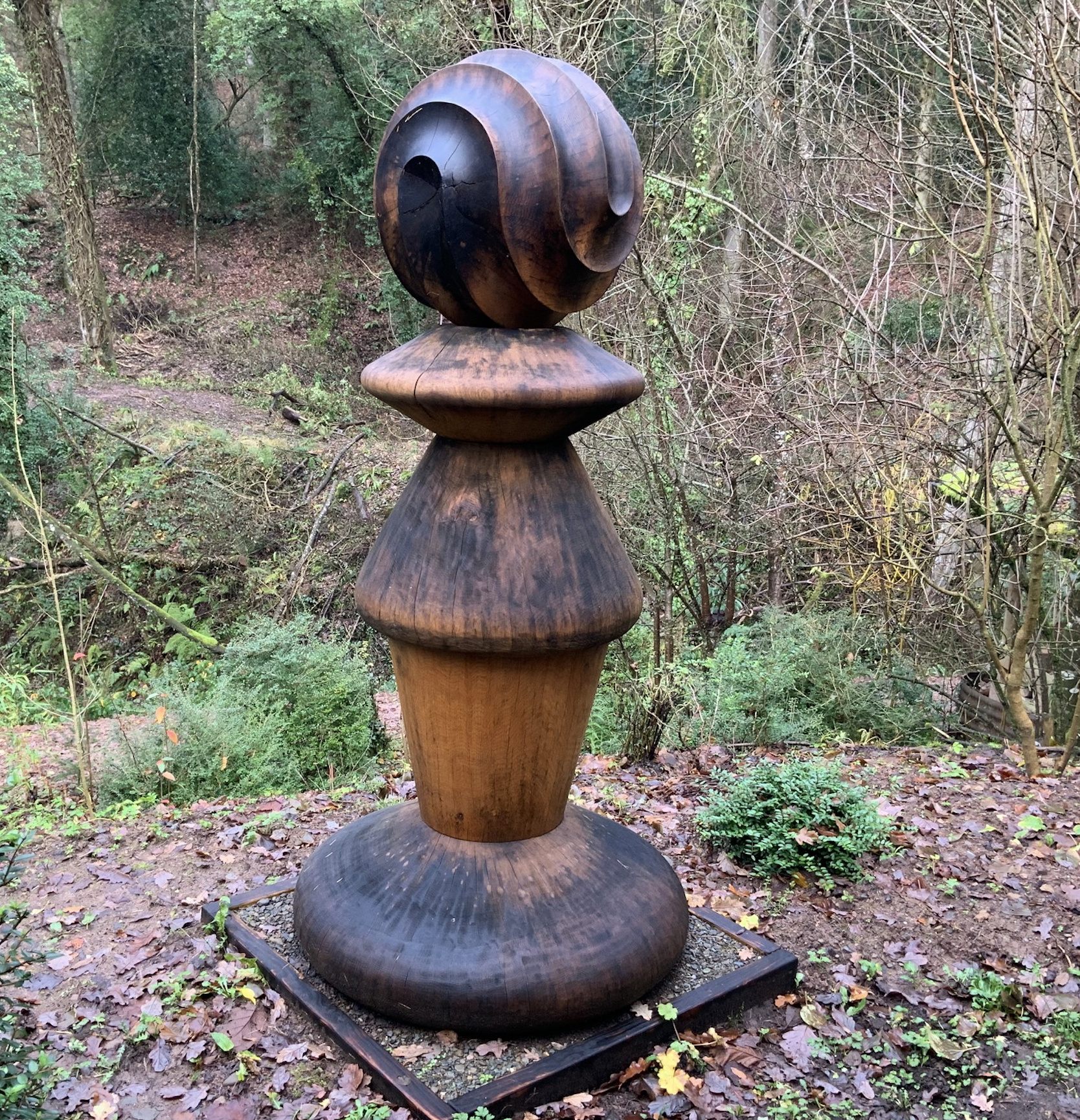 Misti Leitz carved wooden sculpture